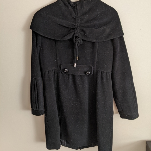 Black wool coat - Picture 2 of 2